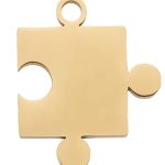 Puzzle Piece Necklace - Gold Color