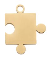 Puzzle Piece Necklace - Gold Color