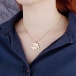 Puzzle Piece Necklace - Gold Color - Image 2