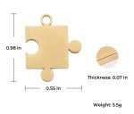 Puzzle Piece Necklace - Gold Color - Image 3