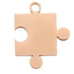 Puzzle Piece Necklace - Rose Gold Color