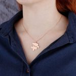 Puzzle Piece Necklace - Rose Gold Color - Image 3