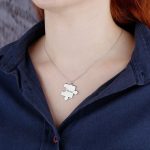 Puzzle Piece Necklace - Silver Color - Image 2