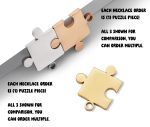 Puzzle Piece Necklace - Gold Color - Image 4