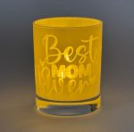 Decorative Frosted Glass Tumbler - Image 2